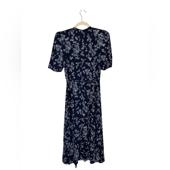 Rouje Gabin Navy Floral Midi Dress Size 36 - Picture 5 of 7